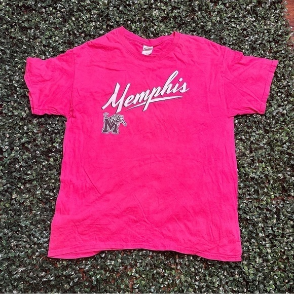 Gildan Tops - Vintage VTG Pink Memphis Tigers Large T-Shirt Unisex w/ Gildan Tag